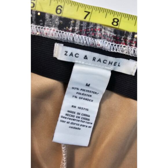 Zac & Rachel velour SOFT M Plaid Pants Tapered Leg Stretch Pull on festive comfy - Picture 3 of 9